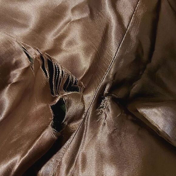 Vtg 80s Carla New York olive cropped leather trousers - Picture 13 of 14